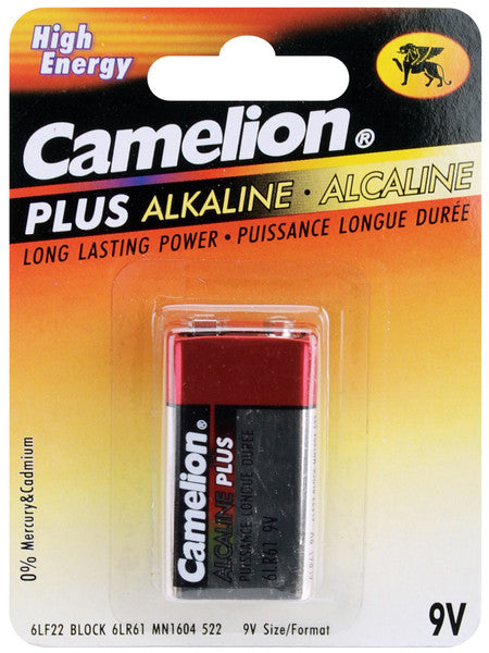 Camelion Plus Alkaline Batteries - 9V