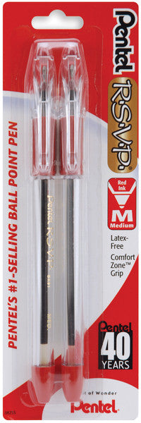 Red R.S.V.P. Ball Point Pens Medium - 2 Ct