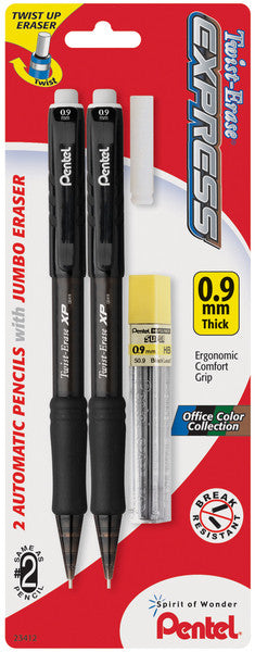 Black Twist-Erase Express Automatic Pencils - 0.9mm