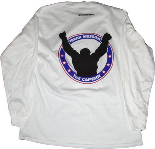 Mark Messier White Long Sleeve Medium T-Shirt