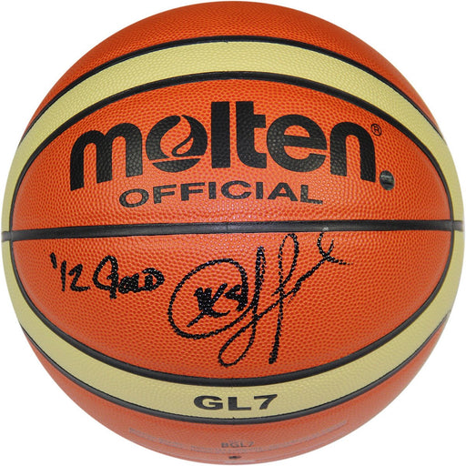 Chris Paul Signed Molten Olympic I/O basketball w/ " 12 Gold" Insc.