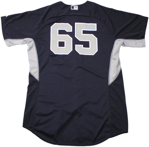 Bryan Mitchell BP Top - NY Yankees 2014 Season #65 Team Issued Road BP Top (HZ556844)