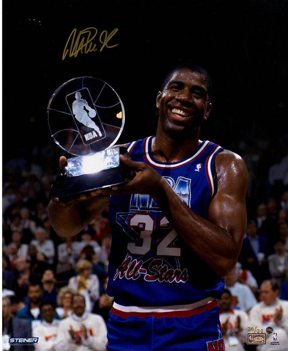 Magic Johnson Signed 1992 All-Star Game MVP 16x20 Photo Signed In Gold LE/32