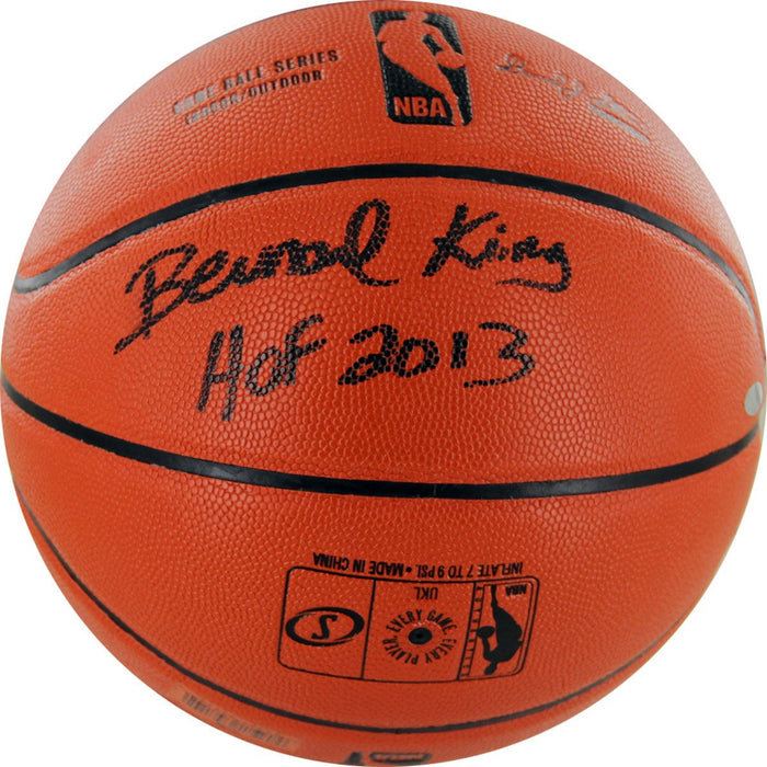 Bernard King Signed Basketball w/ "HOF 2013" (Signed in black) (Orange)