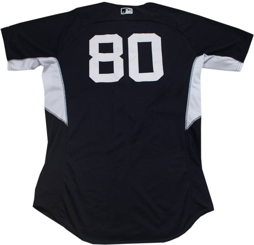 Jose Gil  Jersey - NY Yankees 2014 Spring Training Game Used#80 Home BP Top (HZ102064) (Size 46)