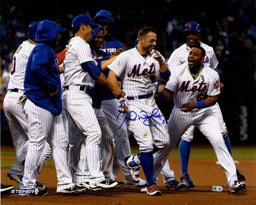 David Wright Signed Celebration After Walk Off vs Brewers 16x20 Photo MLB Auth