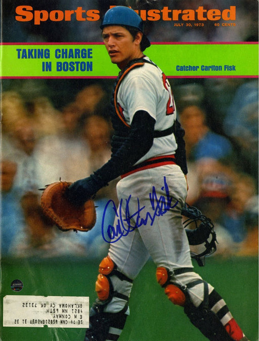 Carlton Fisk Signed 7/30/73 Sports Illustrated Magazine