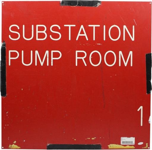 Substation Pump Room 1 Sign From  Giants Stadium (24x24)