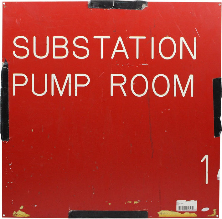 Substation Pump Room 1 Sign From  Giants Stadium (24x24)