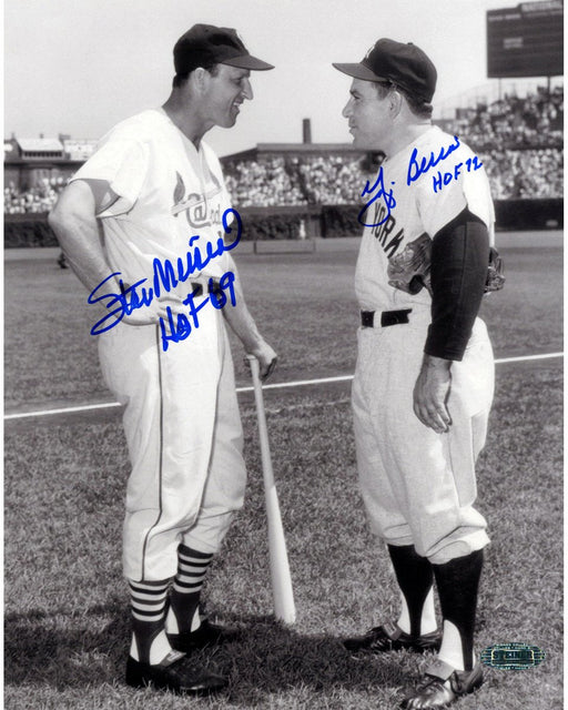 Yogi Berra & Stan Musial Signed 8x10 Photo w/ HOF Insc