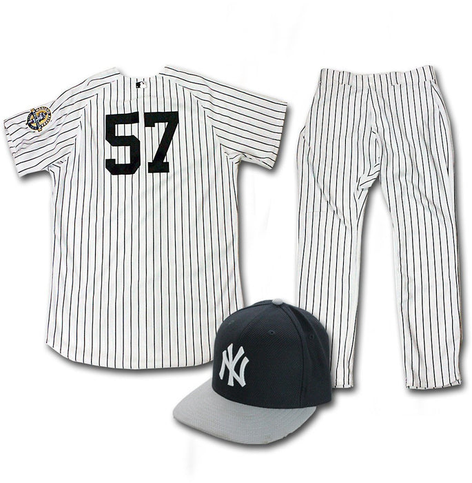 Mike Harkey 2013 Team Issued Set - BP Hat Home BP Jersey Pinstripe Jersey & Pants