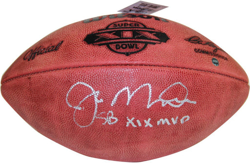 Joe Montana Signed Super Bowl XIX Football w/ "SB XIX MVP" Insc.