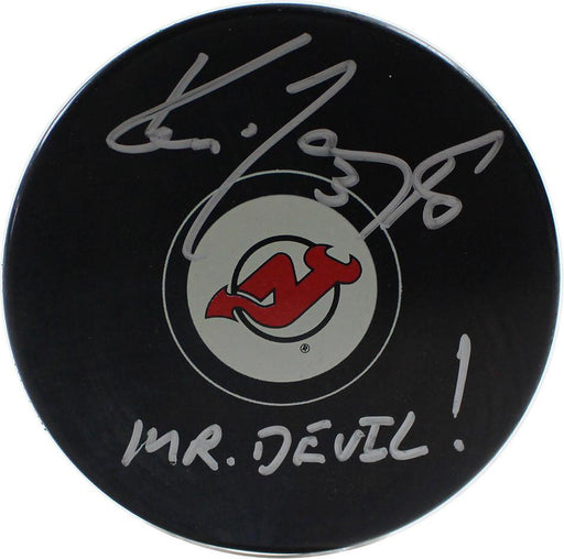 Ken Daneyko Signed NJ Devils Puck with Mr Devil Insc