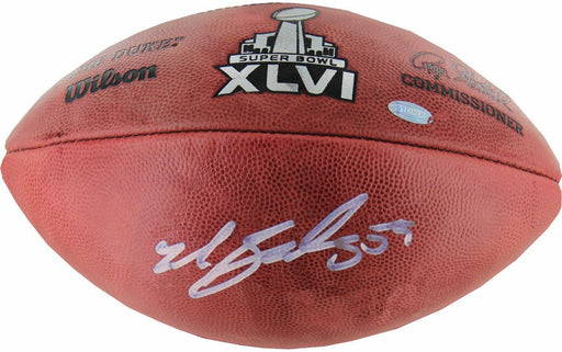 Michael Boley Signed Super Bowl XLVI Football