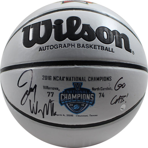 Jay Wright Signed Wilson NCAA 2016 Championship White Panel Basketball w/"Go Cats!" Insc.