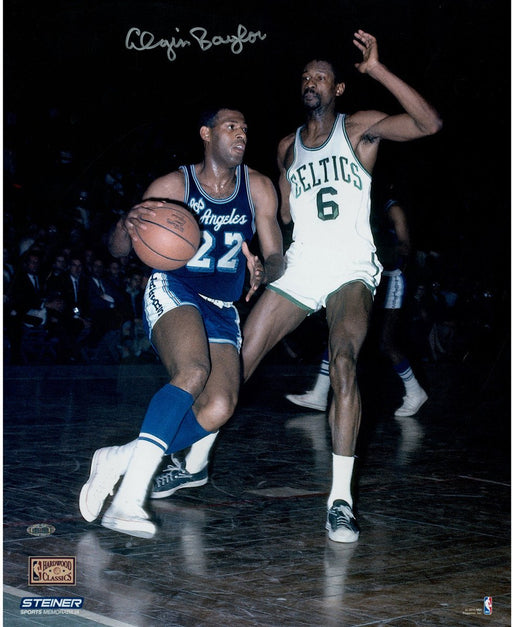 Elgin Baylor Signed vs. Bill Russell 16x20 Photo