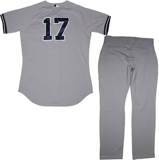 Brendan Ryan Set- NY Yankees 2014 Season #17 Team Issued Grey Jersey  Grey Pants Set