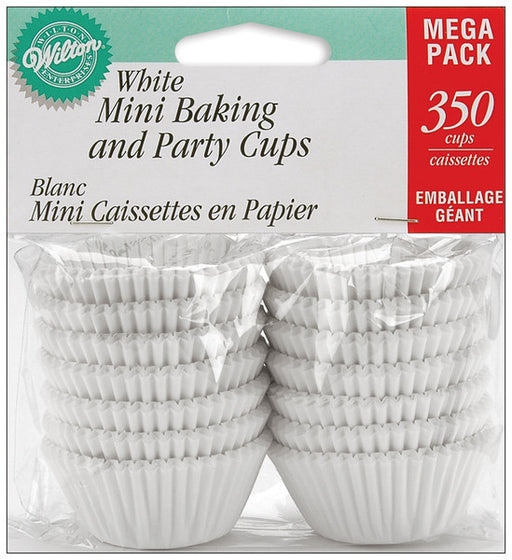 Mini Baking Cups White - 350 Ct