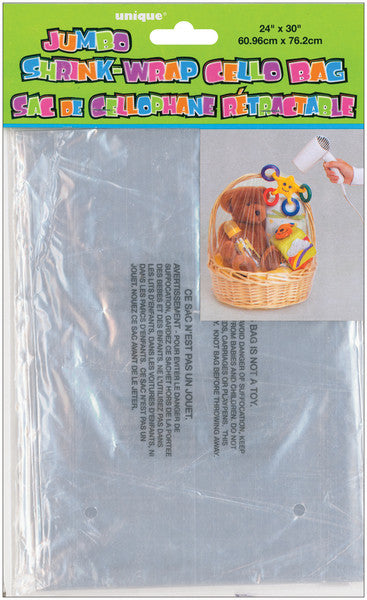 Jumbo Shrink Wrap Cellophane Bag - 24" x 30"