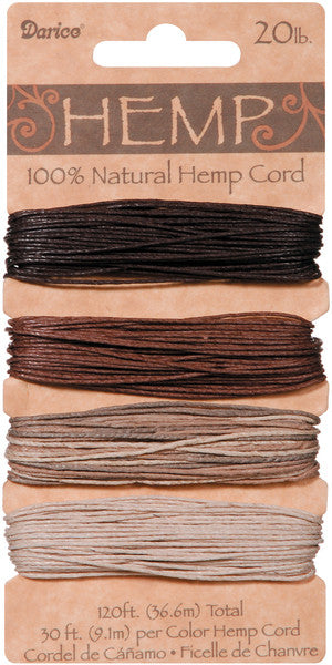 Earthy 20# Hemp Cord - 120 feet