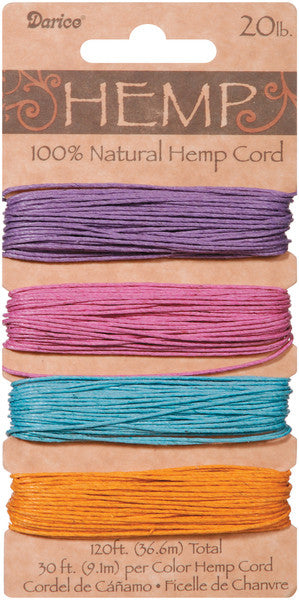 Pastel 20# Hemp Cord - 120 feet