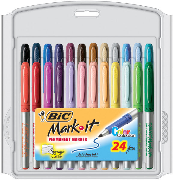 Permanent Markers Fine Point - 24 Ct