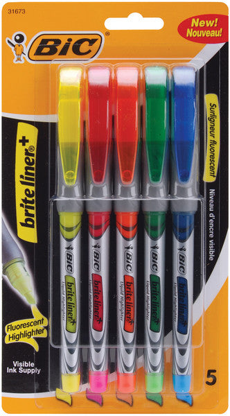 Liner Liquid Highlighters Assorted - 5 Ct