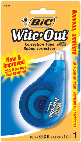 Wite Out EZ Correct Tape - 0.166" x 39.3 Feet