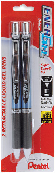 Energel Retractable Liquid Gel Pens Fine - 2 Ct