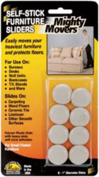 Mighty Movers Self-Stick Furniture Sliders - Beige