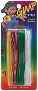 Gimp Plastic Lacing Opaque Assorted - 4 Ct