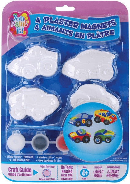 You Paint It Plaster Magnet Kits - Cars