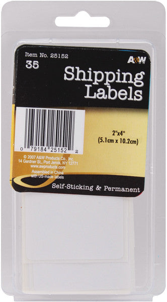 Shipping Labels 35 Piece Set - 2" x 4"