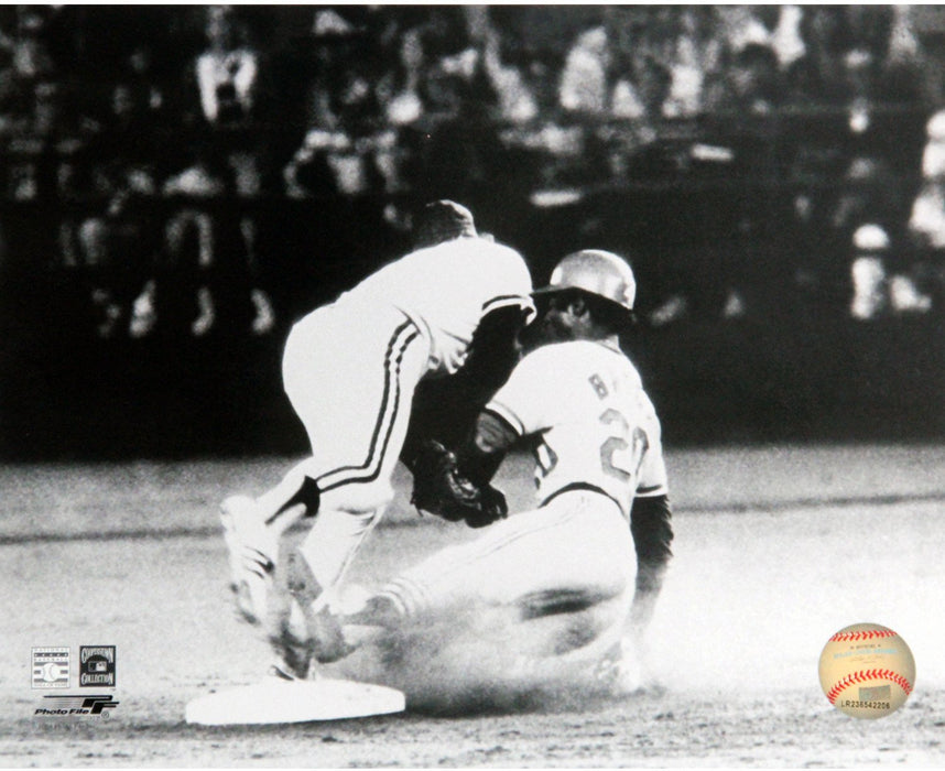 Lou Brock Cardinals Record Breaking Steal B&W 8x10 Photo uns (Photofile)