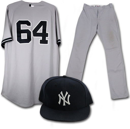 Cesar Cabral Uniform - NY Yankees Game Used Uniform (Jersey  Pants  and Hat) From Mariano Rivera's Final Career Game (9/29/2013)