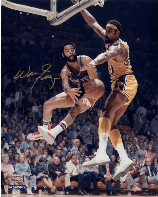 Walt Frazier Signed 16x20 Photo vs Wilt Chamberlain