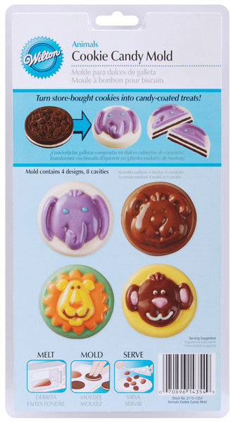 8 Cavity Cookie Candy Mold Animals - 4 Designs