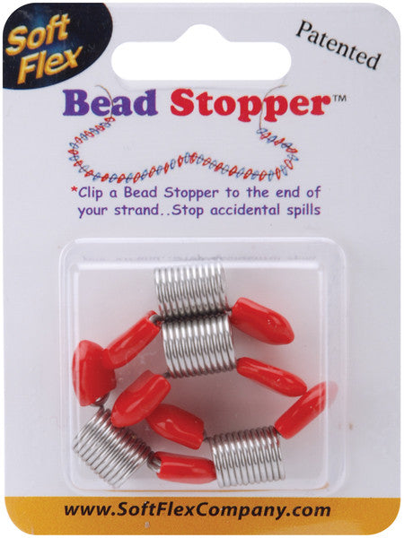 Plastic Topped Metal Bead Stopper - 4 Ct