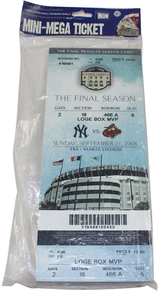 Mega Ticket Final Game Yankees