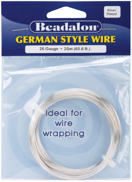 Silver German Style Round 26 Gauge Wire - 65.5 Feet