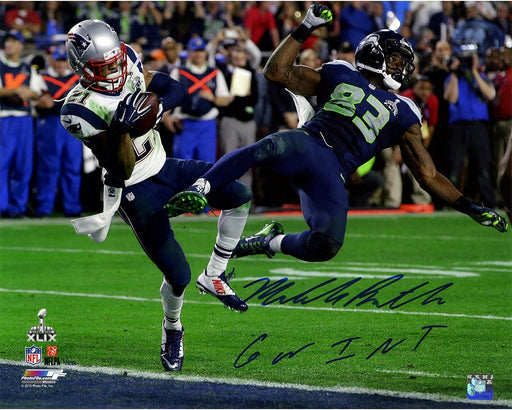 Malcolm Butler Signed Superbowl 49 INT 16x20 Photo w/ GW INT Insc