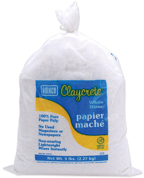 Claycrete Paper Mache White - 5 lb.