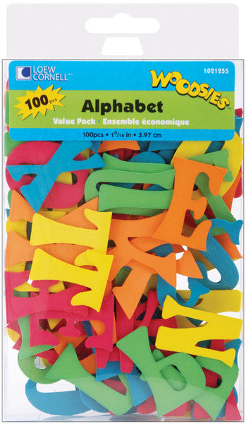 Colored Wood Alphabet - 1.5625"