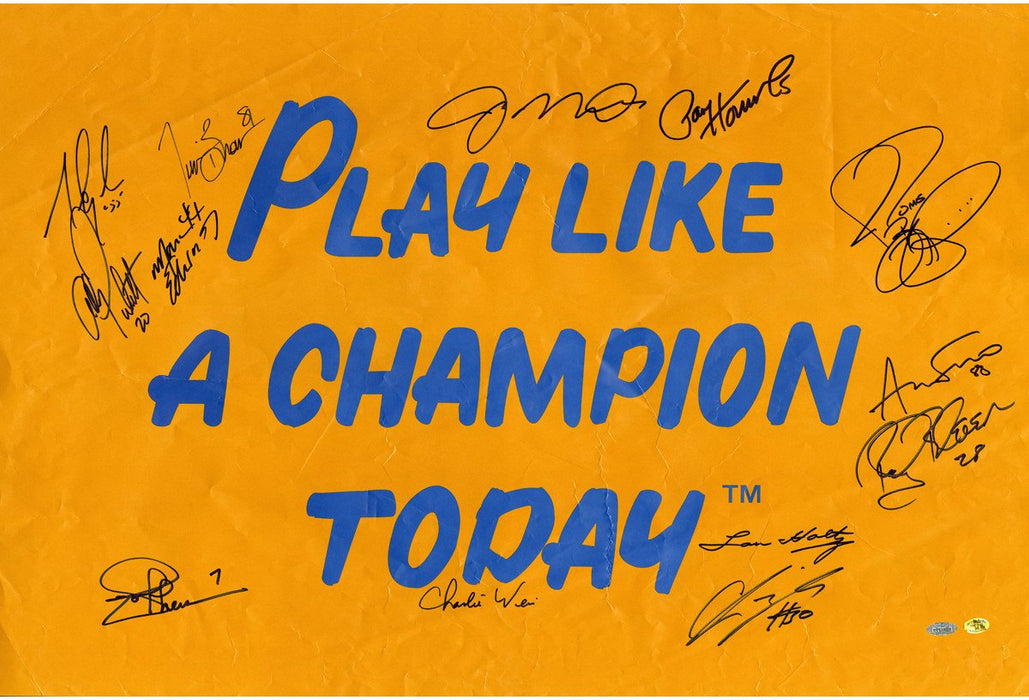 Play Like A Champion Today 13 Signature Poster (No Brooks  Rice  Parsegian)