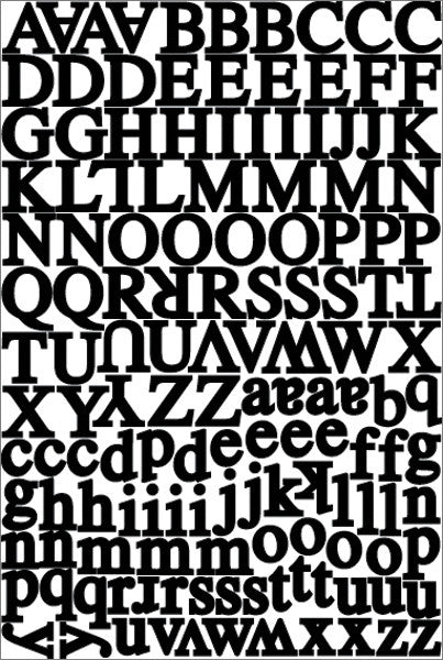 Headline Alphabet Cardstock Sticker Sheet - Black