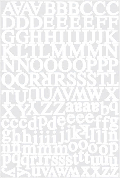 Headline Alphabet Cardstock Sticker Sheet - White