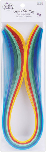 Quilling Paper 6 Color Set Summer - 100 Ct