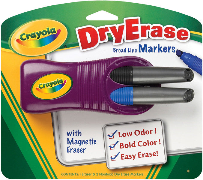 Crayola Dry-Erase Broad Line Markers & Magnetic Er