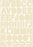 Square Cream Alpha Sticker Sheet - 8.25" x 5.75"