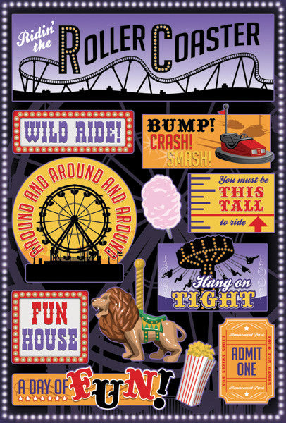 Wild Ride Cardstock Stickers - 9" x 5.5"